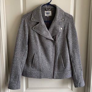 Silver grey Old Navy moto jacket